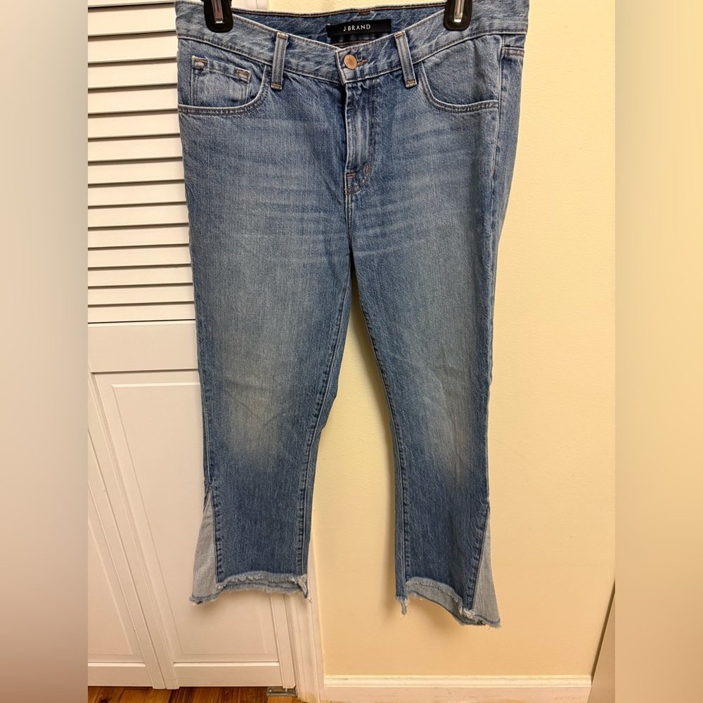 J Brand Mid Rise Crop Flared Jean